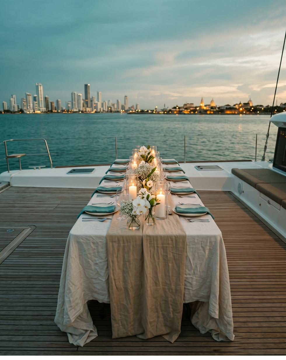 Boda en el mar en Cartagena, en yate o catamarán